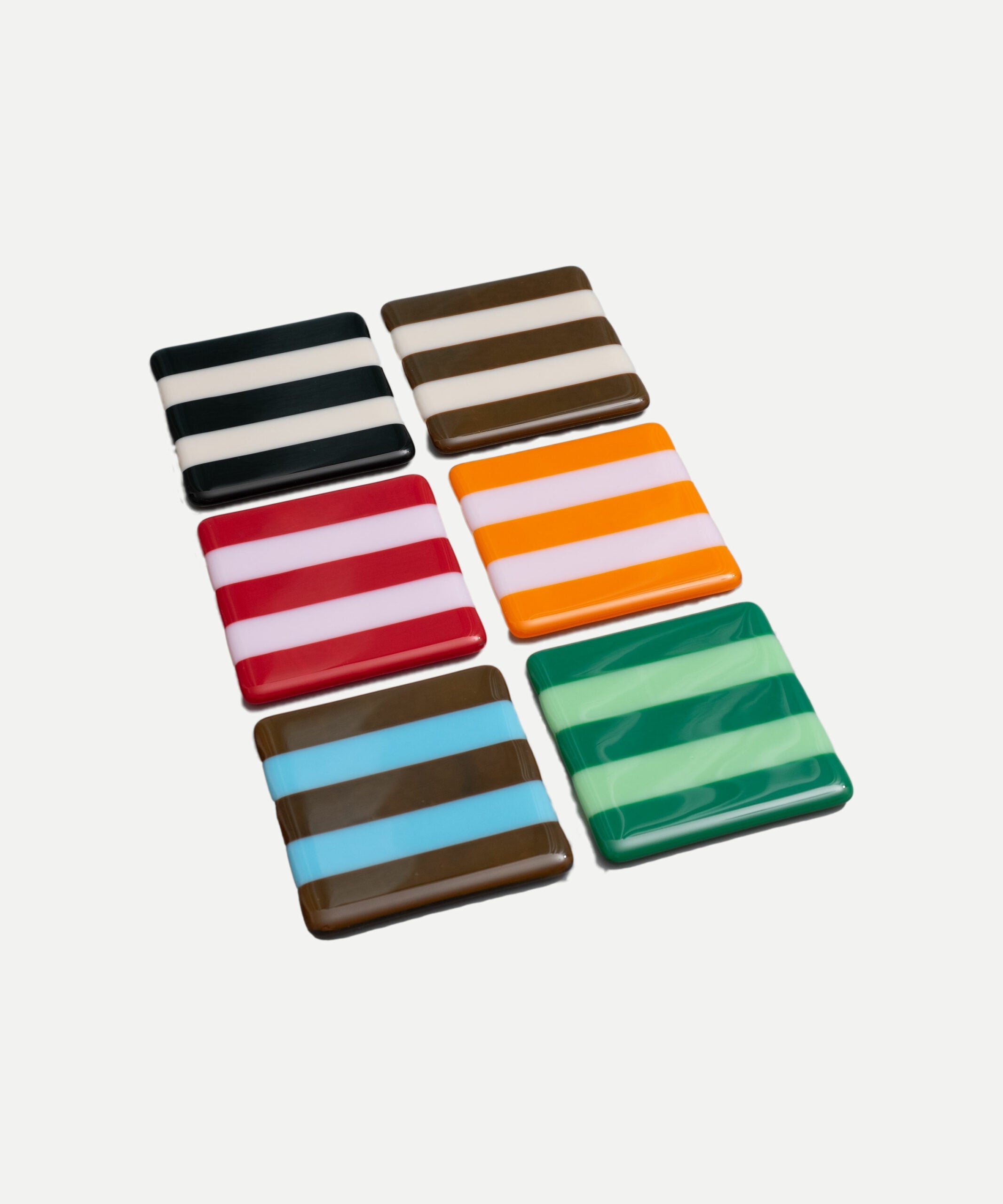 10cm Striped Dual Coloured Coaster - Bullseye Collection