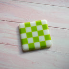 10cm Chequered White/Colour Coaster - Bullseye Collection
