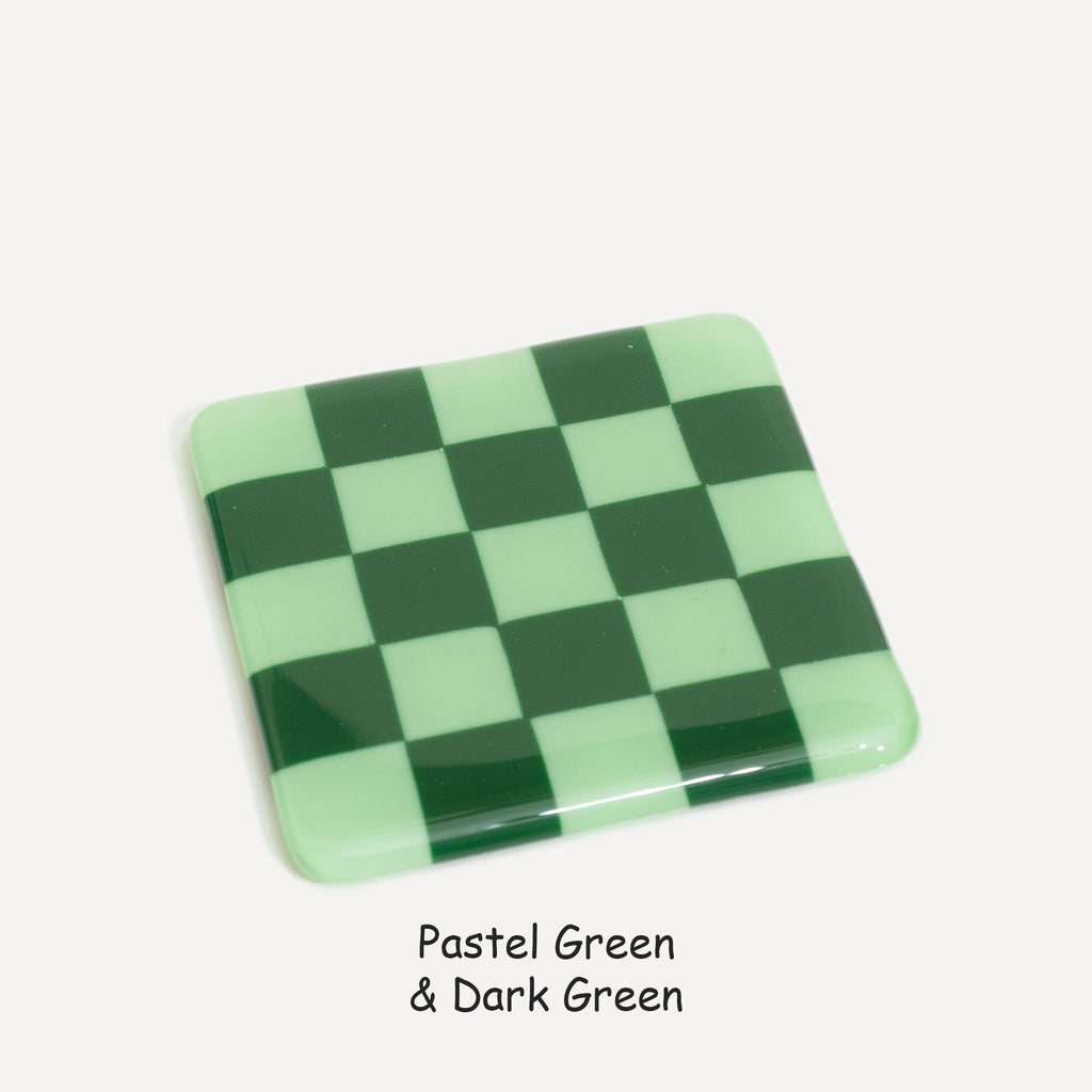 10cm Chequered Dual Colour Coaster - Oceanside Collection