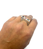 Statement Ring - Traffic Light Design in Sterling Silver by Tg-Jewellery By Tamara Gervasio (traffic-light-ring-one-of-a-kind)
