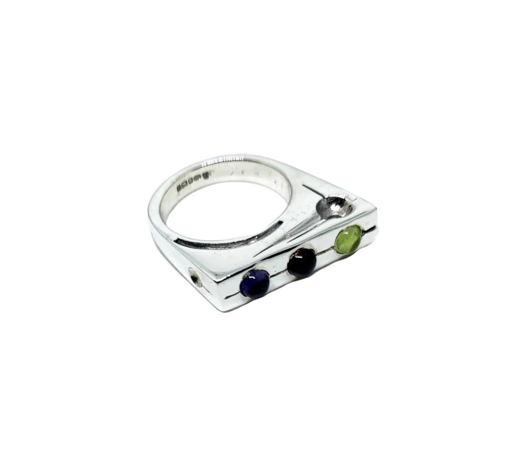 Statement Ring - Traffic Light Design in Sterling Silver by Tg-Jewellery By Tamara Gervasio (traffic-light-ring-one-of-a-kind)