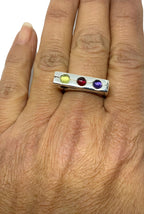 Statement Ring - Traffic Light Design in Sterling Silver