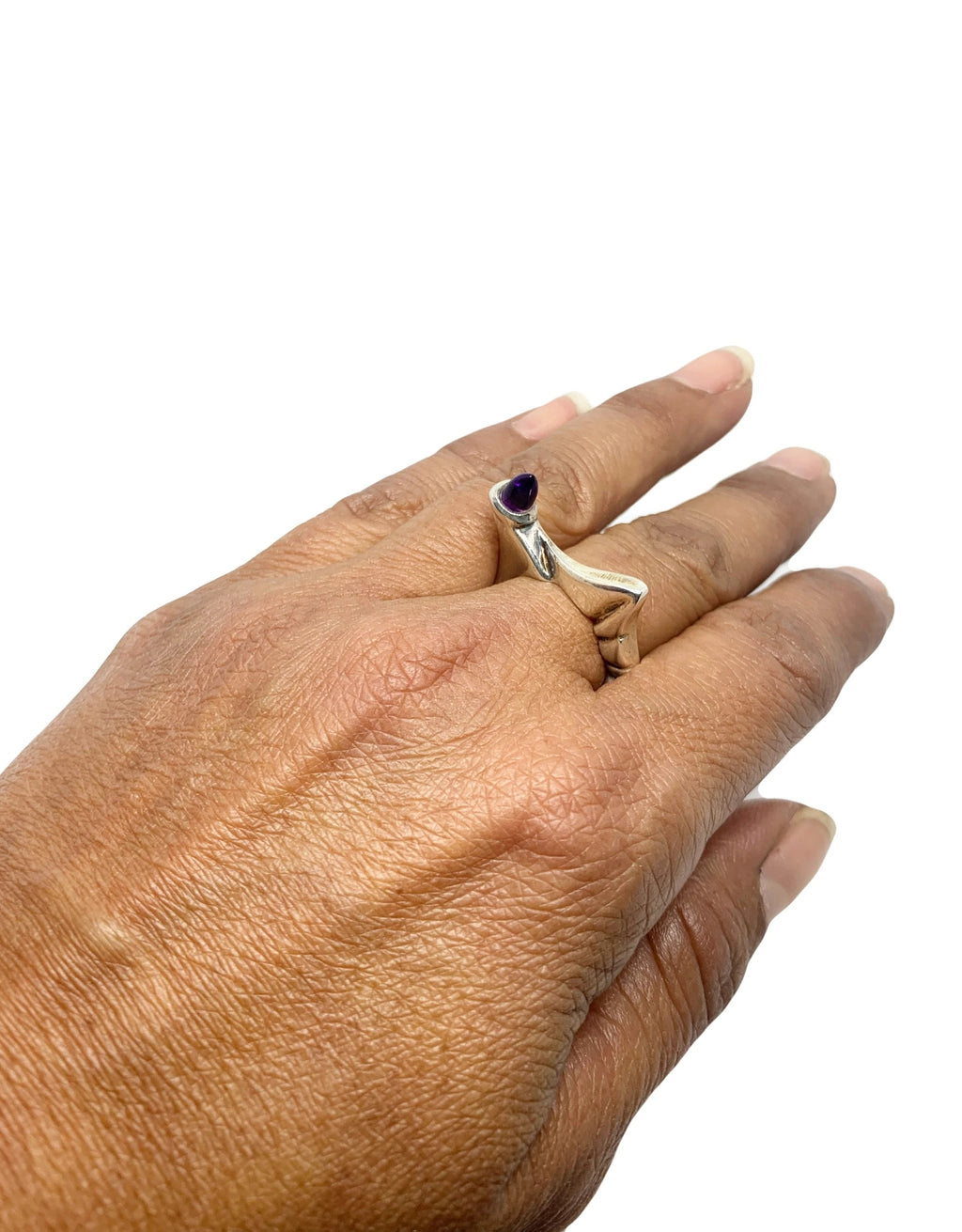 Statement Rings - Bold Pyramid Design in Sterling Silver by Tg-Jewellery By Tamara Gervasio (pyramid-ring-sterling-silver-925-with-garnet-or-amethyst)