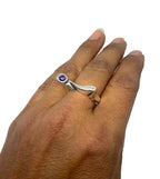 Statement Ring – Bold Geometric Design with Choice of Gemstones by Tg-Jewellery By Tamara Gervasio (pyramid-ring-sterling-silver-925-with-cabochon-peridot-amethyst-or-iolite)