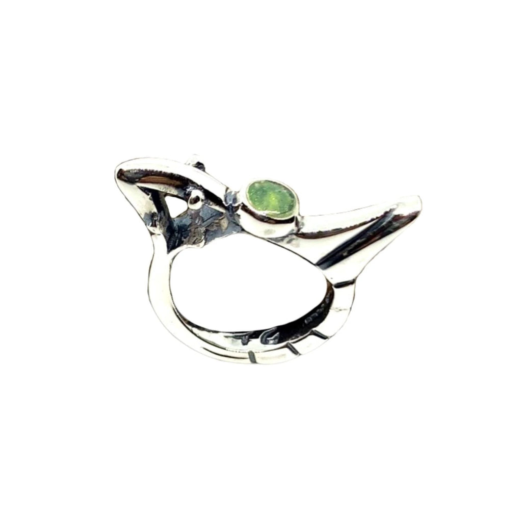 Bird Ring – Bold Sterling Silver Statement Piece by Tg-Jewellery By Tamara Gervasio (bird-ring-sterling-silver-925-with-ceramic-enamel-or-green-jade)