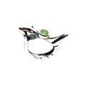 Bird Ring – Bold Sterling Silver Statement Piece by Tg-Jewellery By Tamara Gervasio (bird-ring-sterling-silver-925-with-ceramic-enamel-or-green-jade)