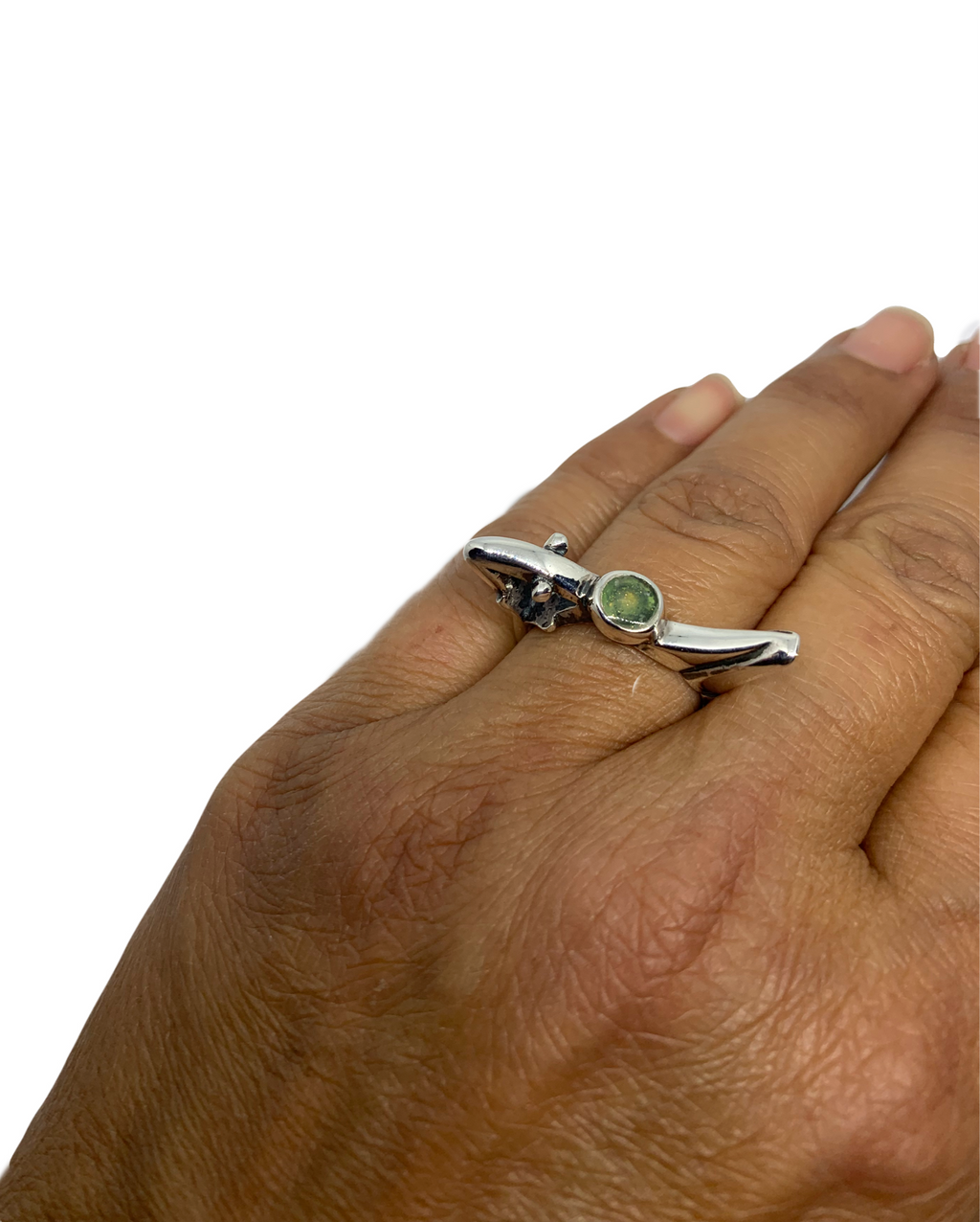 Bird Ring – Bold Sterling Silver Statement Piece by Tg-Jewellery By Tamara Gervasio (bird-ring-sterling-silver-925-with-ceramic-enamel-or-green-jade)