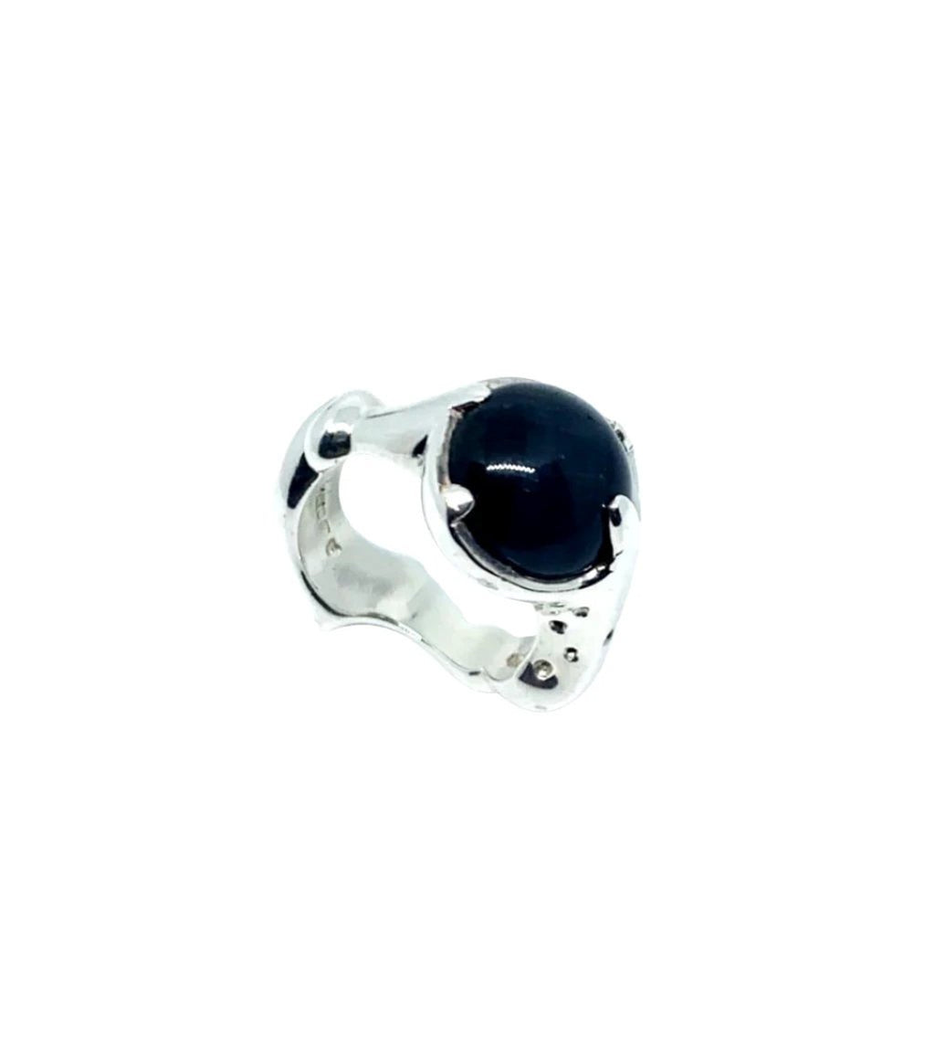 Sterling Silver Statement Ring – Hand-Carved Sculptural Design