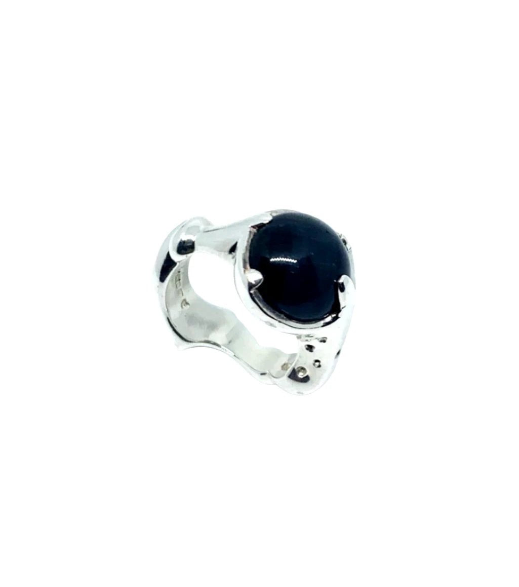 Sterling Silver Statement Ring – Hand-Carved Sculptural Design