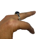 Sterling Silver Statement Ring – Hand-Carved Sculptural Design by Tg-Jewellery By Tamara Gervasio (sculpture-ring-sterling-silver-925-with-agate-jasper-or-tiger-eye)