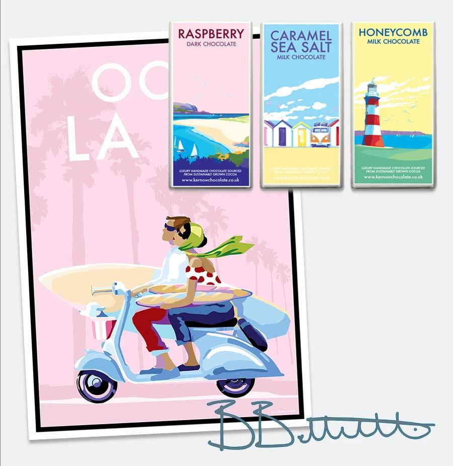 Vintage Poster - Ooh La La French Riviera Style by Becky Bettesworth by BeckyBettesworth (ooh-la-la)