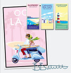 Vintage Poster - Ooh La La French Riviera Style by Becky Bettesworth by BeckyBettesworth (ooh-la-la)