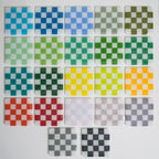 10cm Chequered Soft White/Colour Coaster - Oceanside Collection
