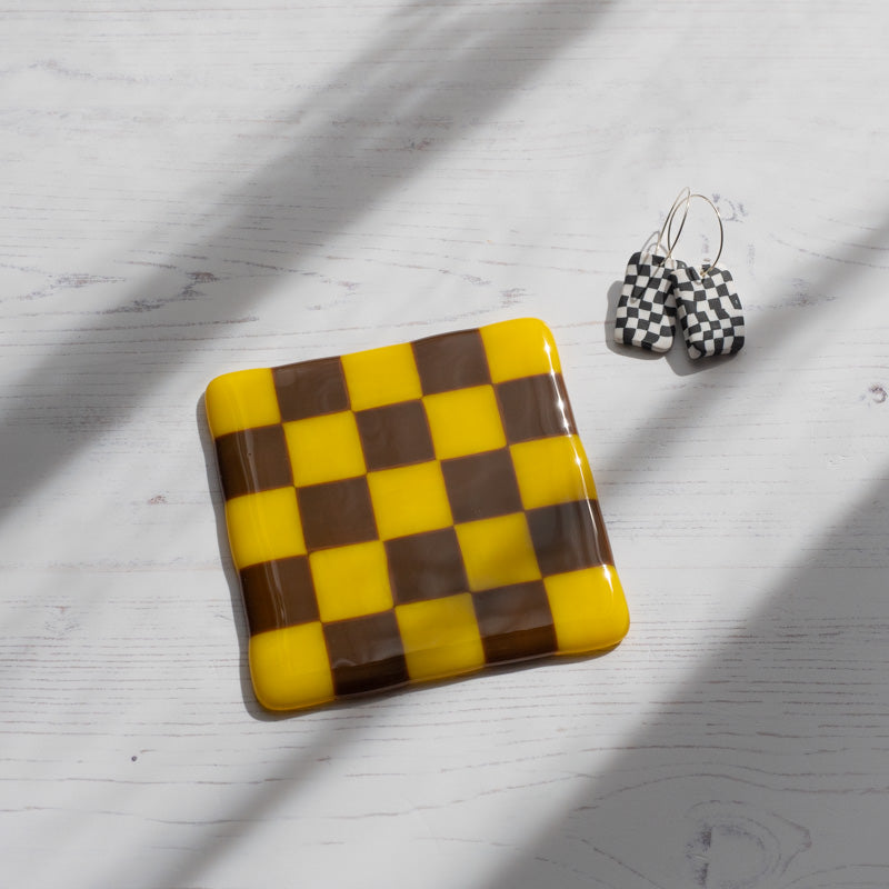 10cm Chequered Dual Coloured Coaster - Bullseye Collection