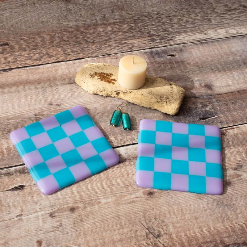 10cm Chequered Dual Coloured Coaster - Bullseye Collection