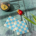 10cm Chequered Dual Coloured Coaster - Bullseye Collection