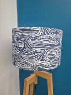 Coastal Lampshade – Handcrafted Wave Design, 40cm by Sailing Sea Shades (large-wave-lampshade)
