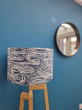 Coastal Lampshade – Handcrafted Wave Design, 40cm by Sailing Sea Shades (large-wave-lampshade)