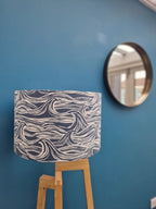 Coastal Lampshade – Handcrafted Wave Design, 40cm by Sailing Sea Shades (large-wave-lampshade)