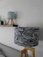 Coastal Lampshade – Handcrafted Wave Design, 40cm by Sailing Sea Shades (large-wave-lampshade)