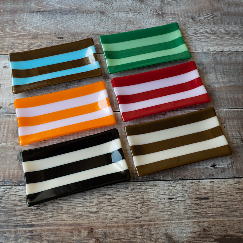 21x12cm Striped Dual Coloured Large Tray - Bullseye Collection