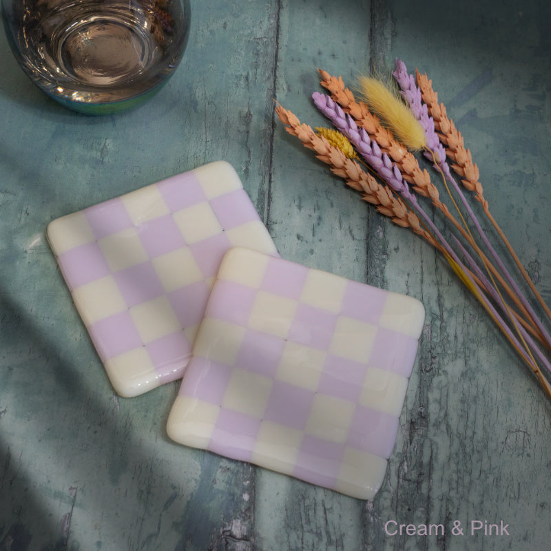 10cm Chequered Dual Coloured Coaster - Bullseye Collection