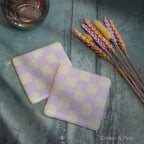 10cm Chequered Dual Coloured Coaster - Bullseye Collection