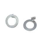 Sterling Silver Stud Earrings – Handmade Circular Design by Tg-Jewellery By Tamara Gervasio (handmade-circular-satin-stud-earrings-925-sterling-silver)