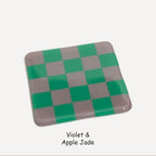 10cm Chequered Dual Colour Coaster - Oceanside Collection