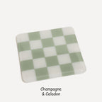 10cm Chequered Dual Colour Coaster - Oceanside Collection