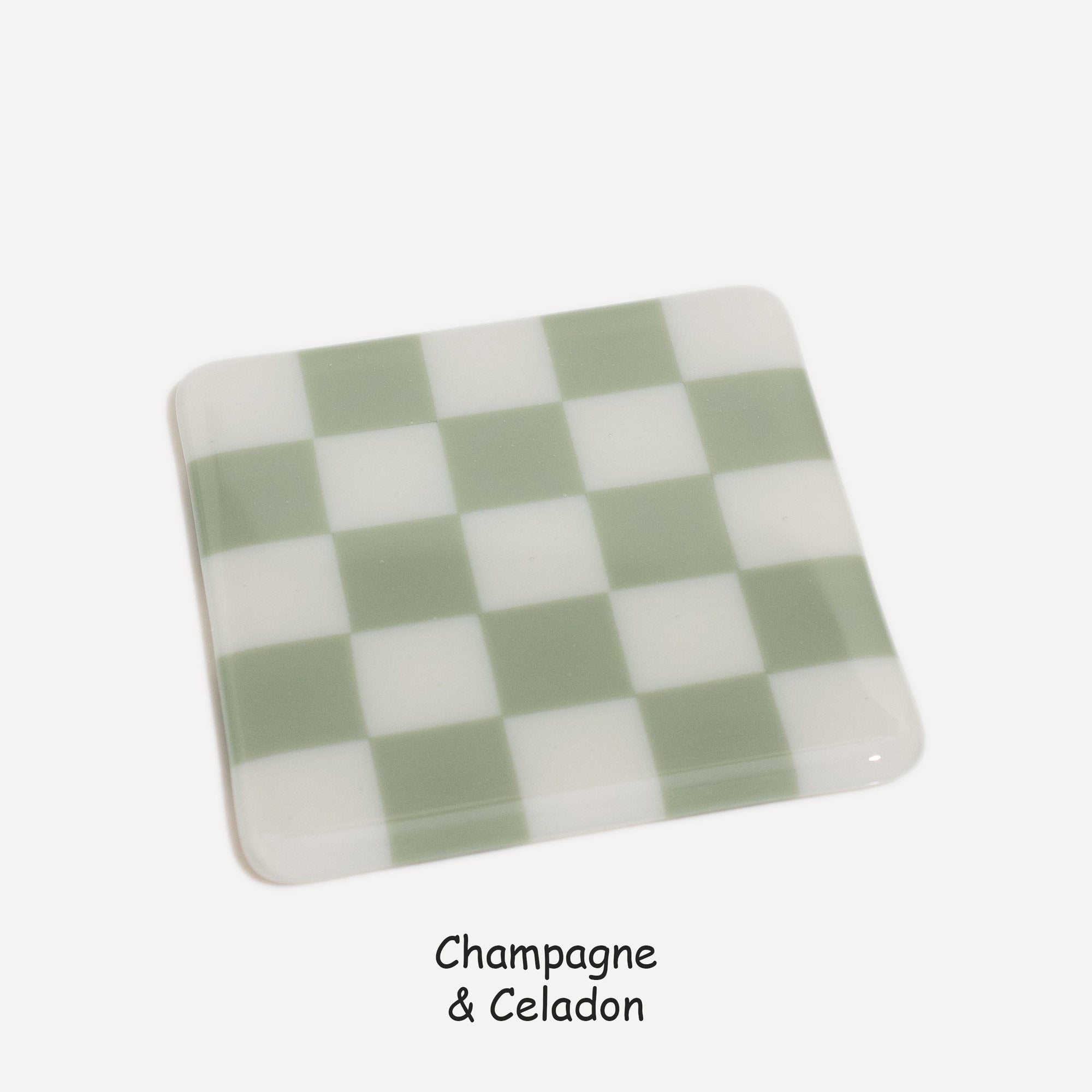 10cm Chequered Dual Colour Coaster - Oceanside Collection