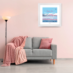 Seaside Art Print - Happy Place Beach Quote by Becky Bettesworth by BeckyBettesworth (happy-place)