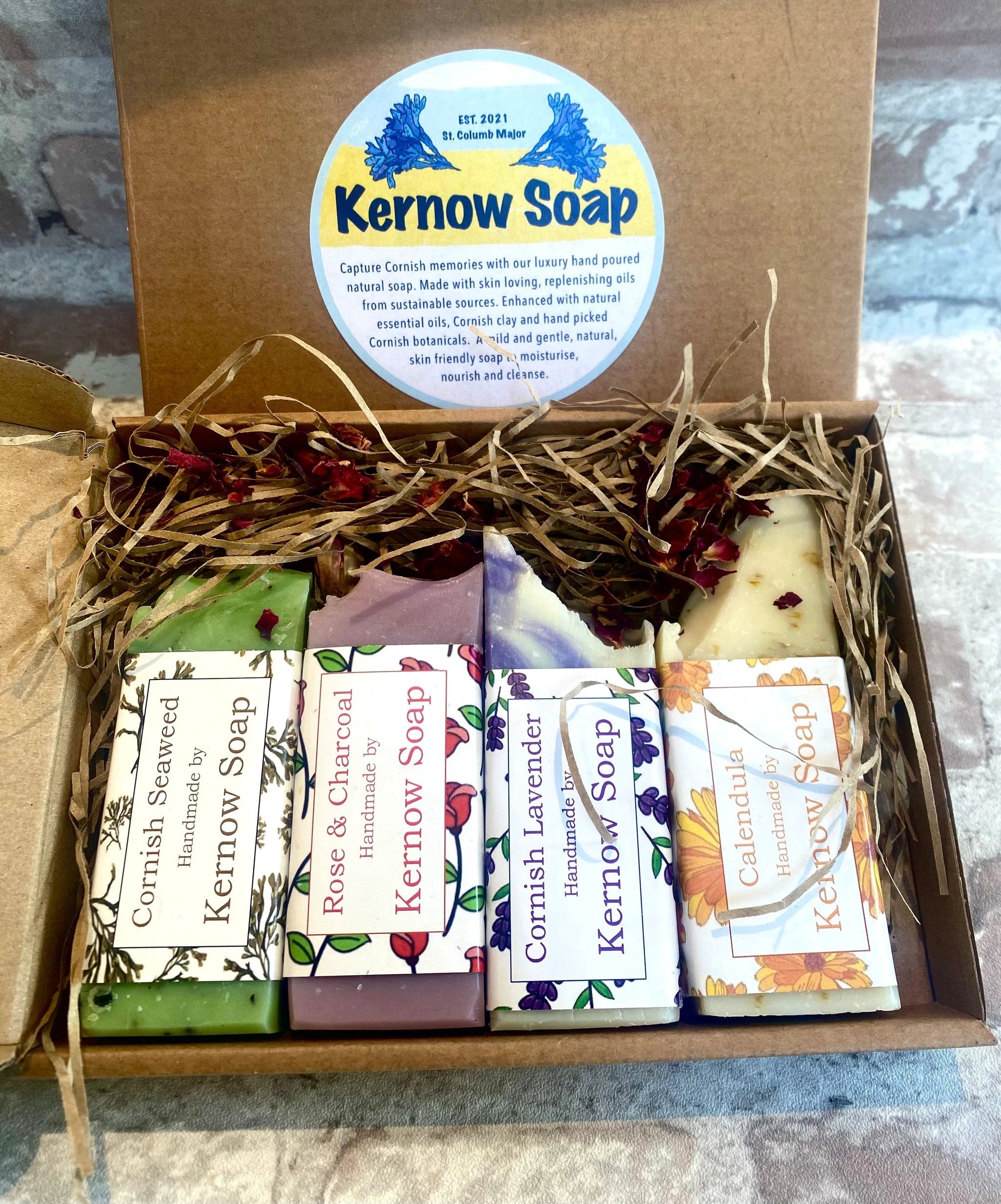 Natural Soap Gift Set – Handcrafted with Cornish Kaolin Clay by Kernow Soap (small-natural-soap-gift-set)