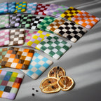 10cm Chequered Dual Coloured Coaster - Bullseye Collection
