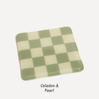 10cm Chequered Dual Colour Coaster - Oceanside Collection