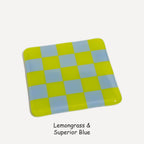 10cm Chequered Dual Colour Coaster - Oceanside Collection