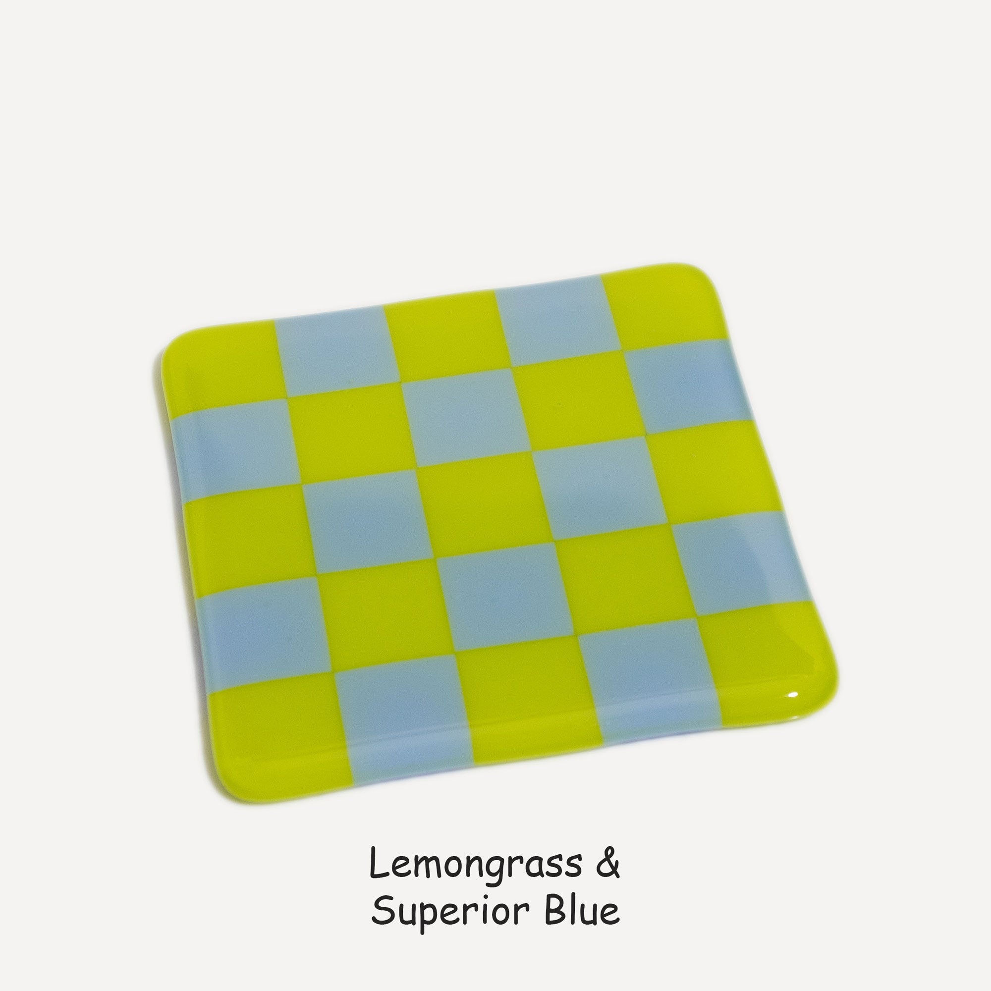 10cm Chequered Dual Colour Coaster - Oceanside Collection