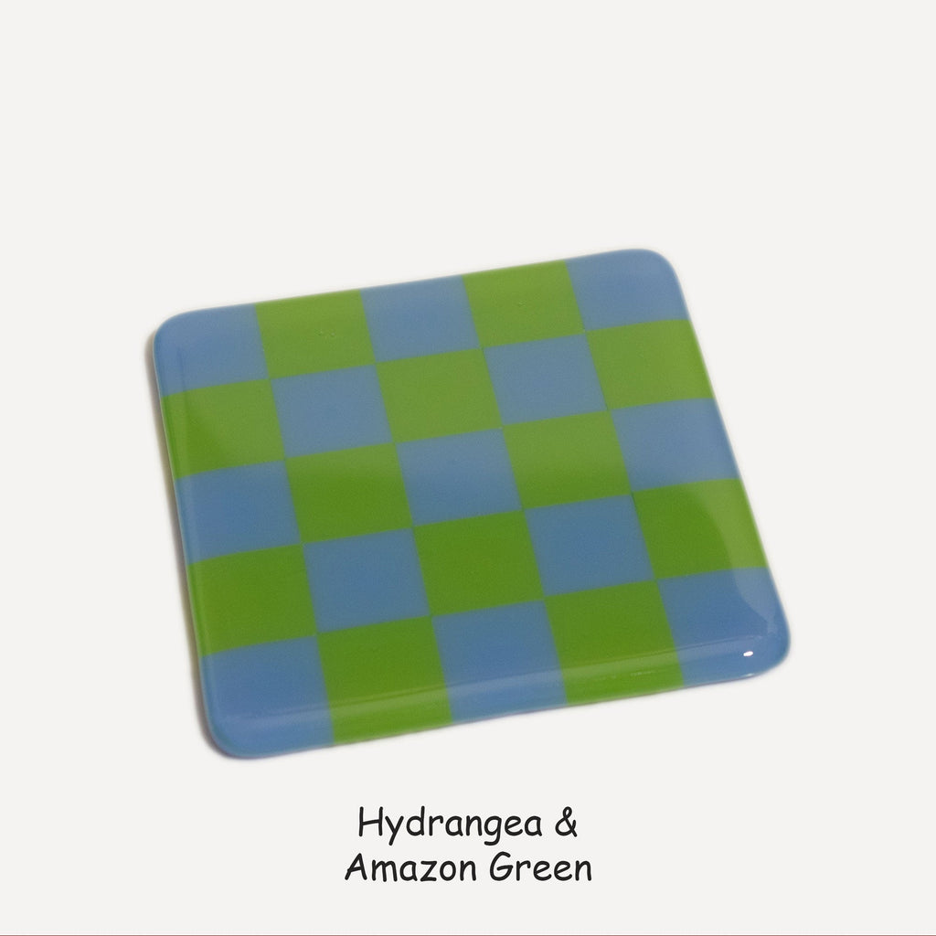10cm Chequered Dual Colour Coaster - Oceanside Collection