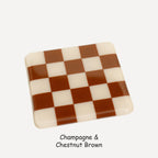 10cm Chequered Dual Colour Coaster - Oceanside Collection
