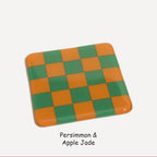 10cm Chequered Dual Colour Coaster - Oceanside Collection