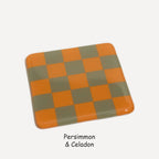 10cm Chequered Dual Colour Coaster - Oceanside Collection