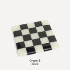 10cm Chequered Dual Colour Coaster - Oceanside Collection