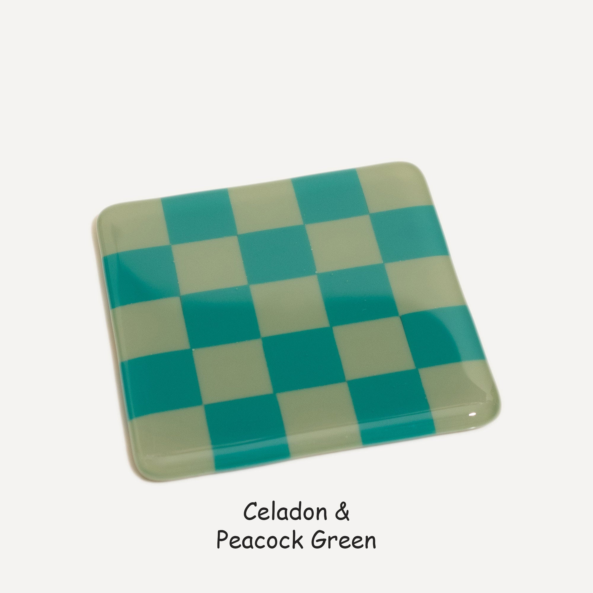 10cm Chequered Dual Colour Coaster - Oceanside Collection