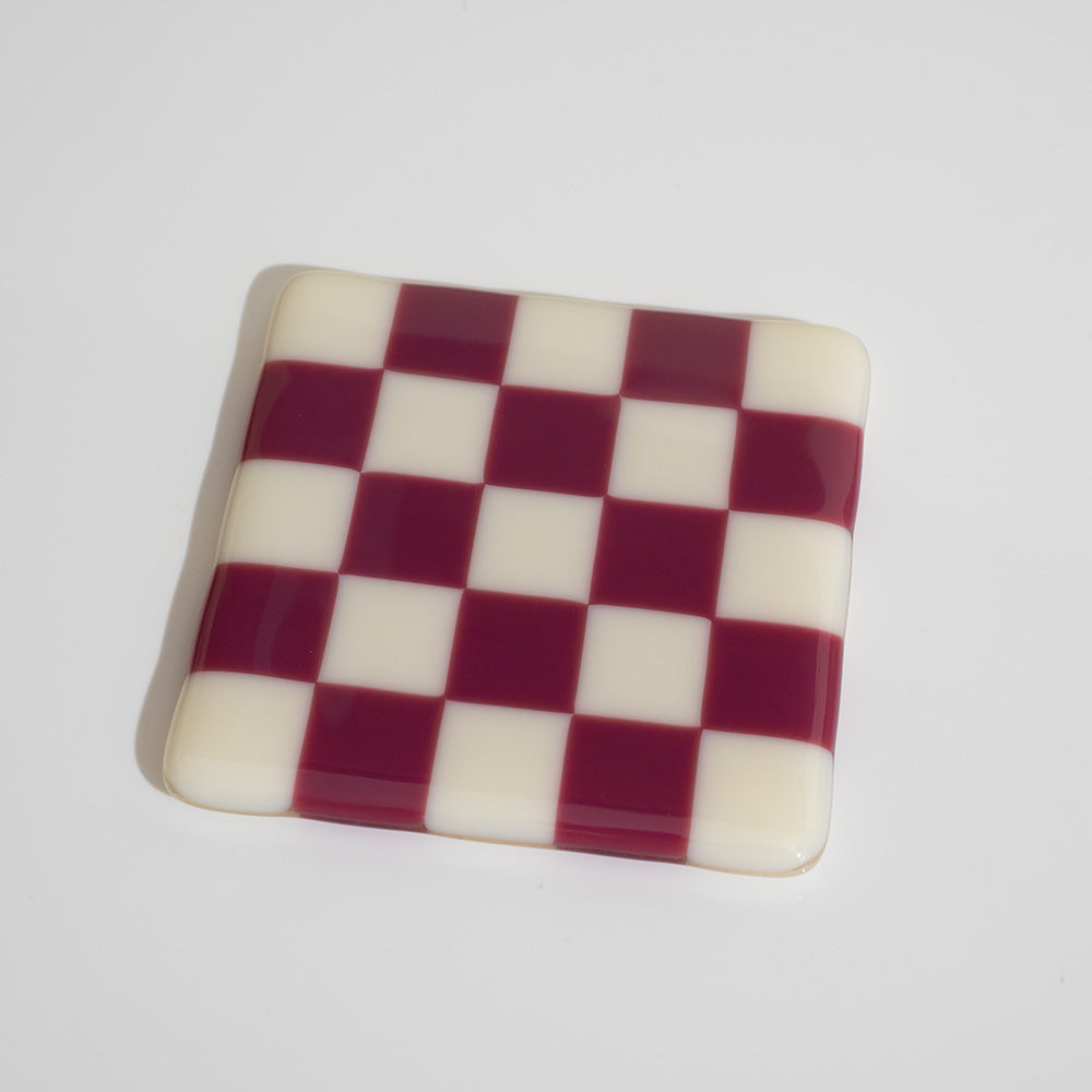10cm Chequered Dual Coloured Coaster - Bullseye Collection