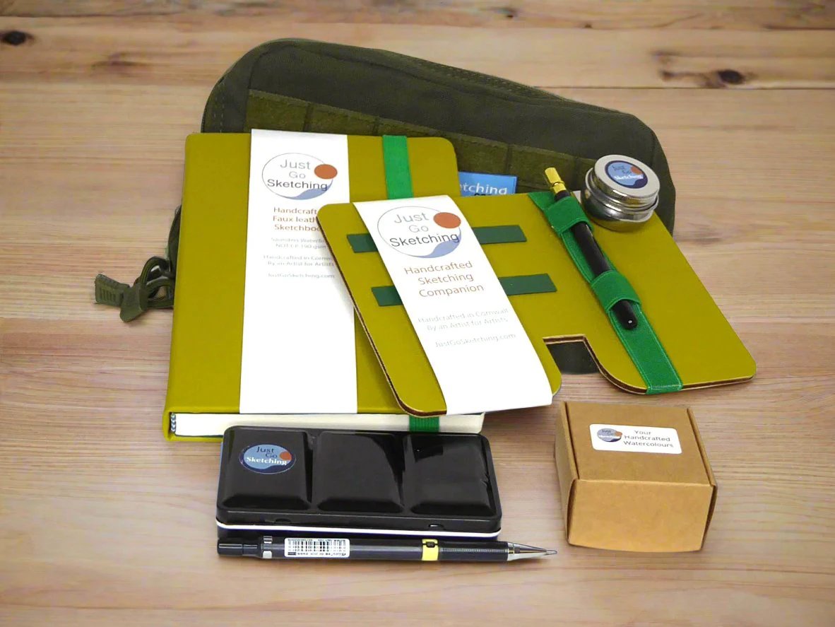 Watercolour Travel Kit - Complete A5 Portable Art Set with 12 Paints