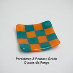 8cm Chequered Dual Coloured Shallow Dish - Oceanside Collection