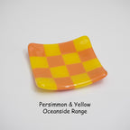 8cm Chequered Dual Coloured Shallow Dish - Oceanside Collection