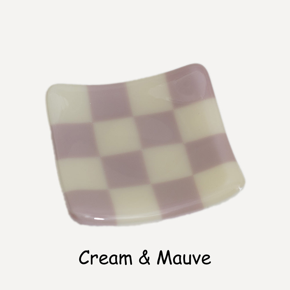8cm Chequered Dual Coloured Shallow Dish - Oceanside Collection