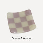 8cm Chequered Dual Coloured Shallow Dish - Oceanside Collection