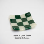 8cm Chequered Dual Coloured Shallow Dish - Oceanside Collection